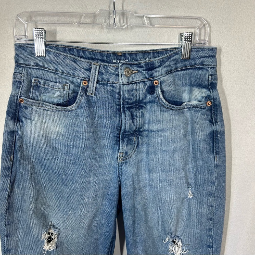 Old Navy | High Rise OG Straight Leg Distressed Jeans Women’s Size 8 - Picture 3 of 12